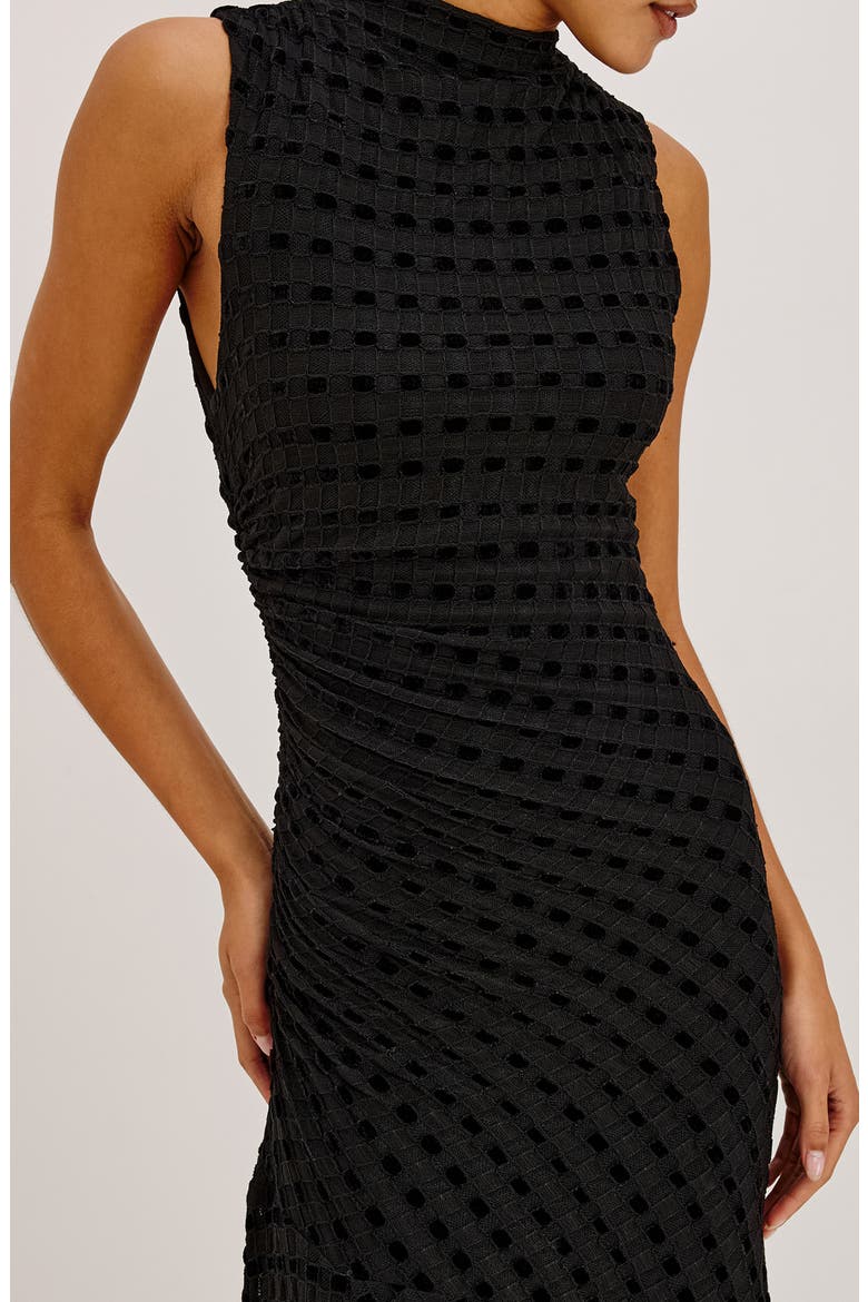 Cosmos Sleeveless Burnout Maxi Dress, Alternate, color, BLACK CHECKERBOARD