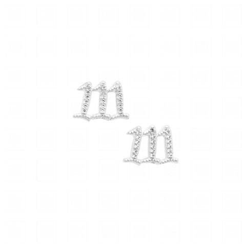 111 Angel Number Manifestation Stud Earrings