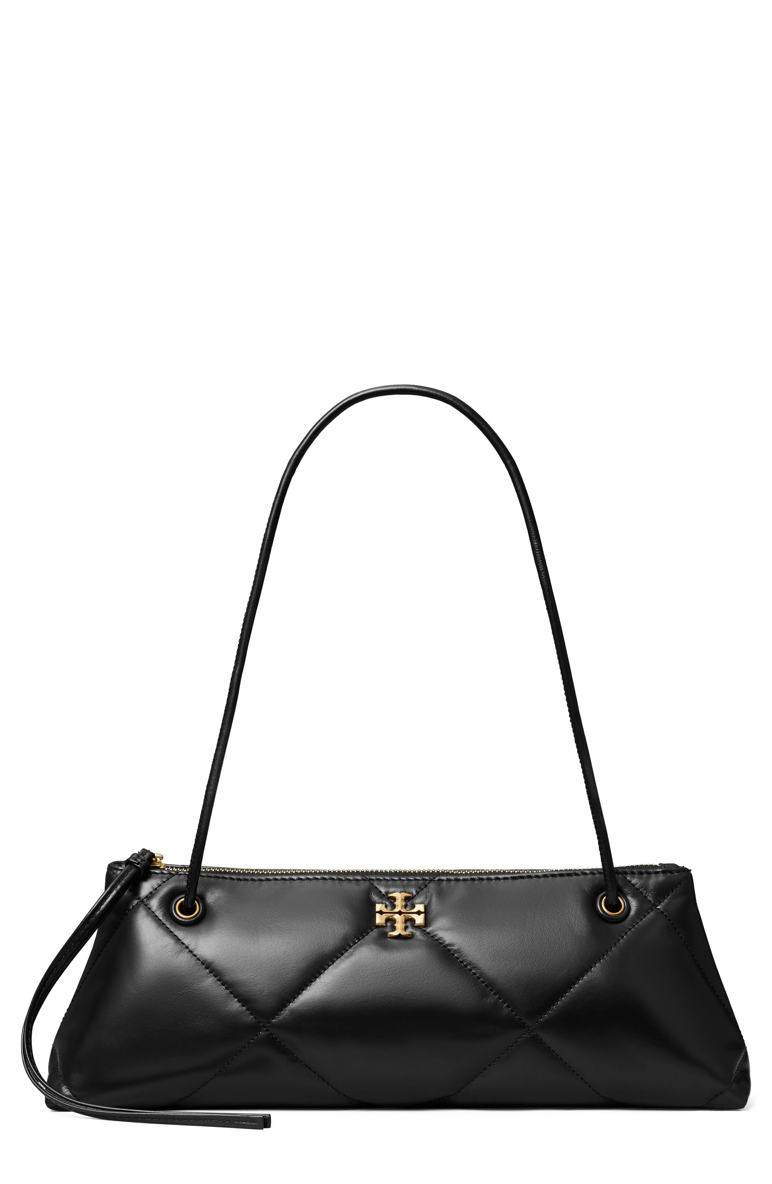 Tory Burch Kira Diamond Quilted East/West Leather Shoulder Bag, Main, color, 