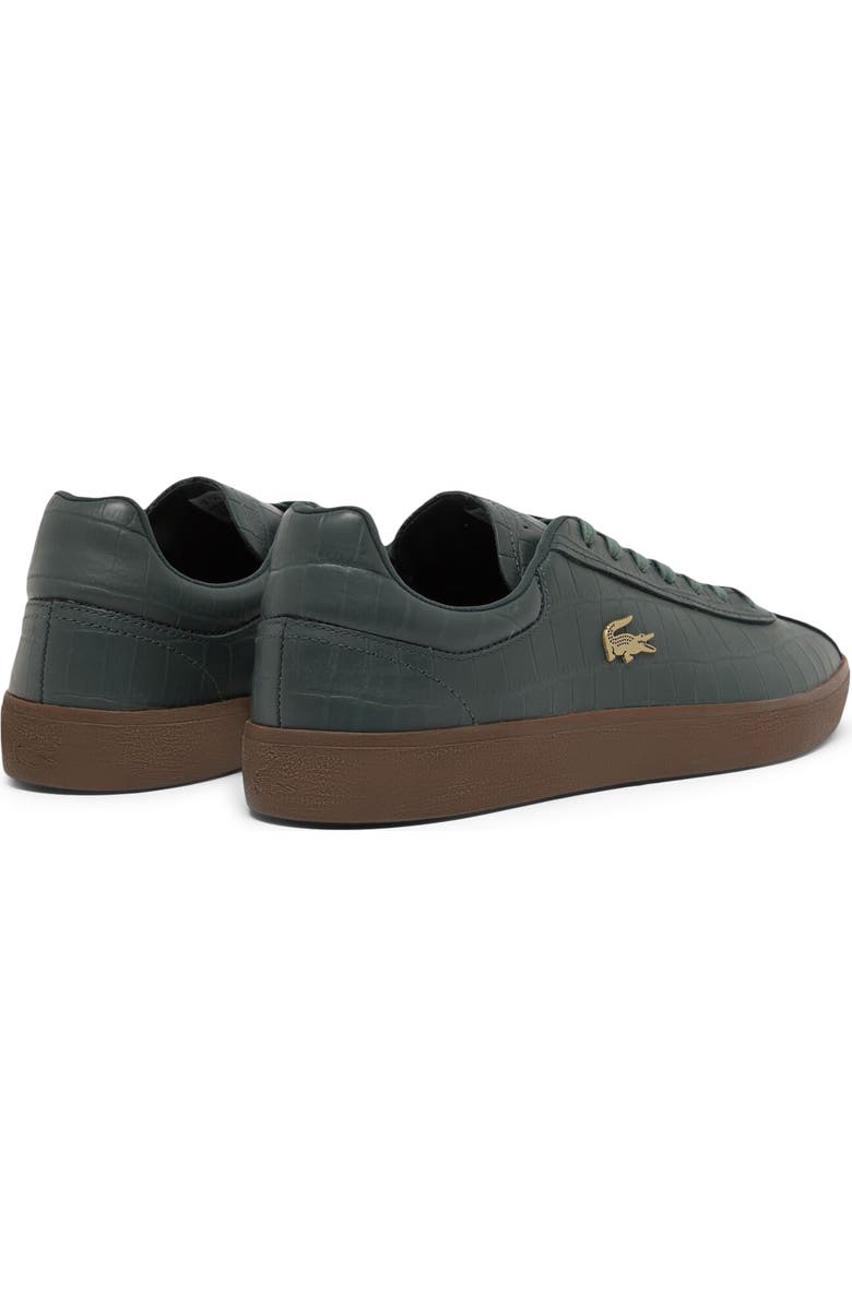 Lacoste Baseshot Croc Debossed Low Top Sneaker, Alternate, color, Green