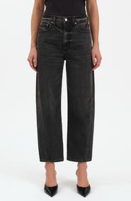 DAZE Westward High Waist Ankle Barrel Leg Jeans