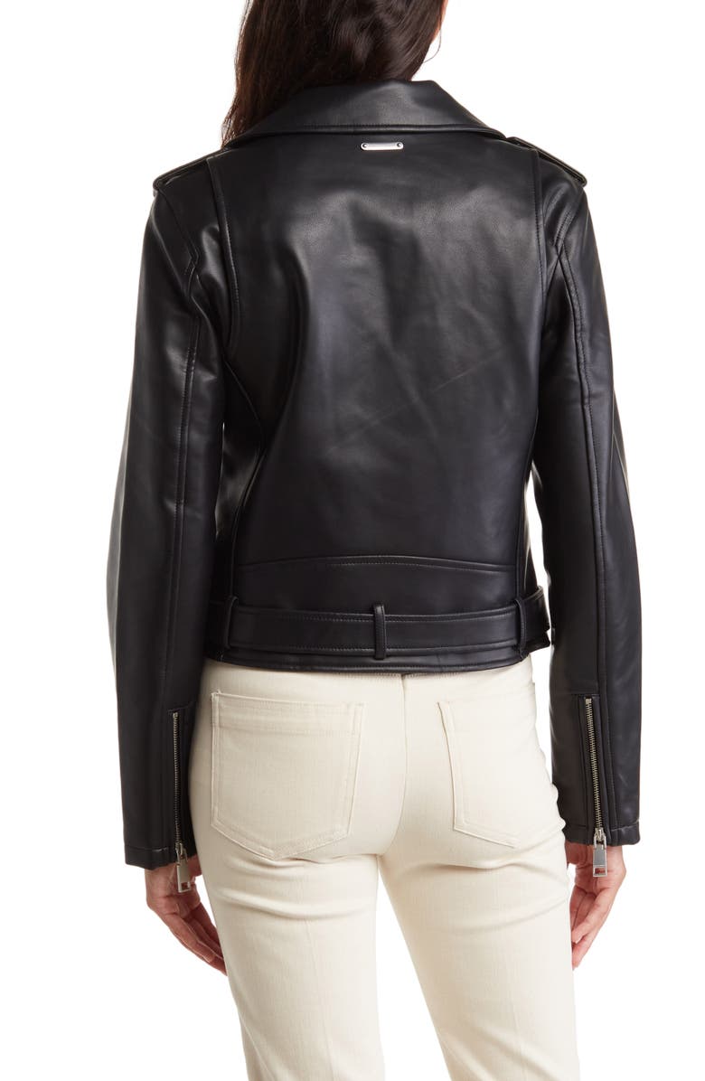 Rebecca Minkoff Faux Leather Moto Jacket, Alternate, color, 