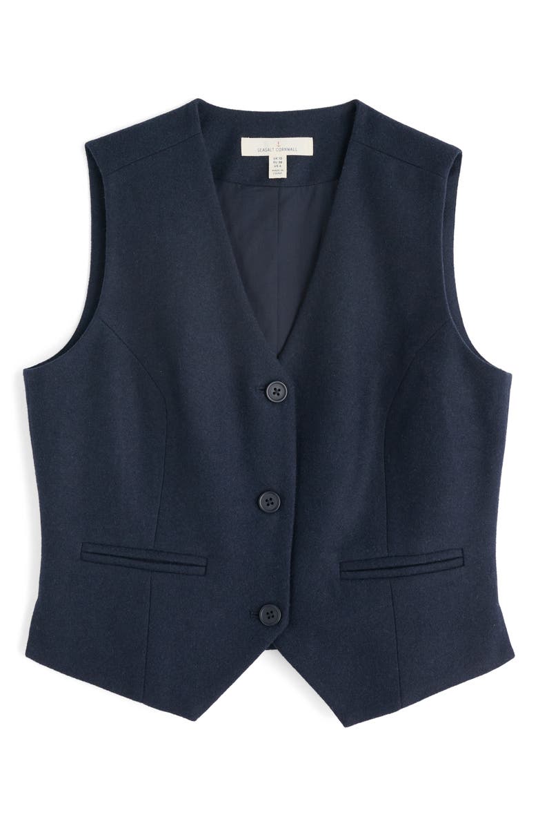 Seasalt Cornwall Lowena Recycled Wool Blend Vest, Alternate, color, Maritime