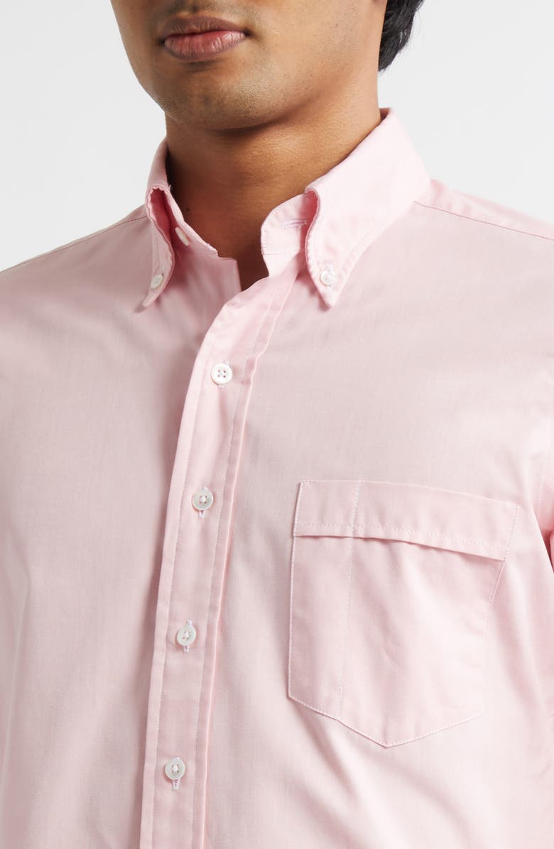 Drake's Pinpoint Cotton Oxford Button-Down Shirt, Alternate, color, Pink