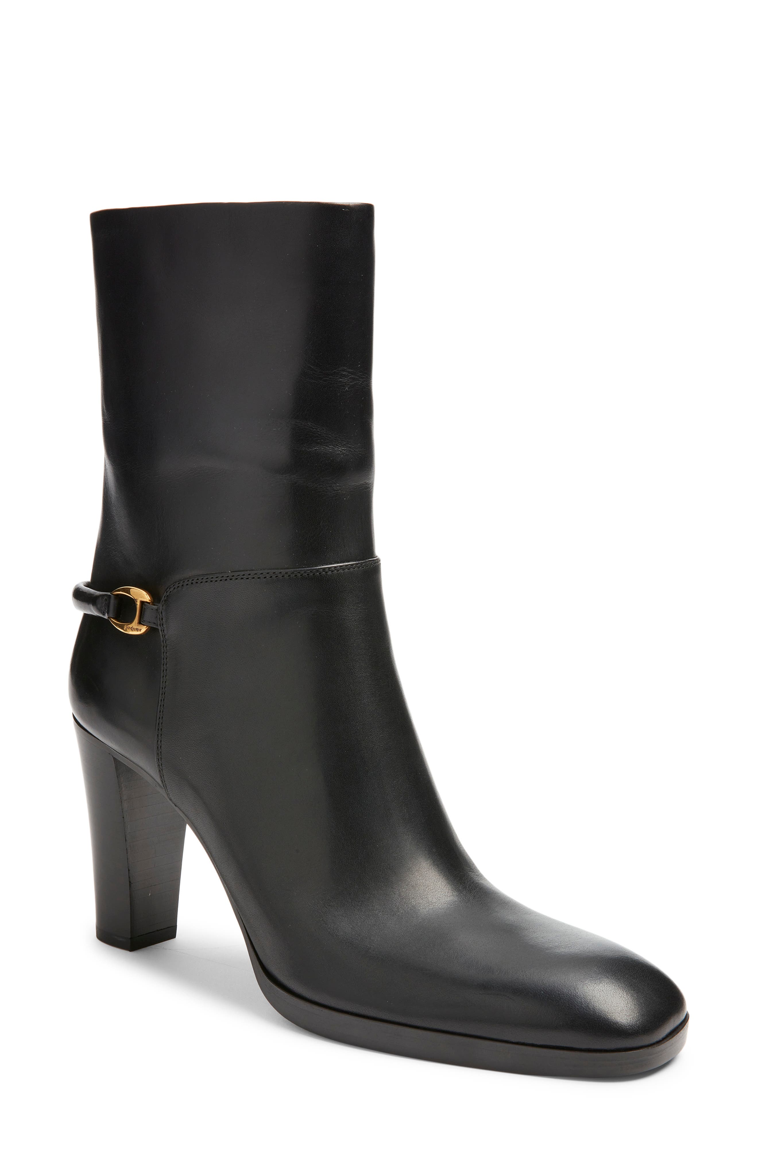 Saint Laurent Sulpice Bootie, Main, color, Noir