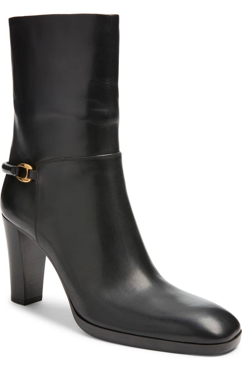 Saint Laurent Sulpice Bootie, Main, color, Noir
