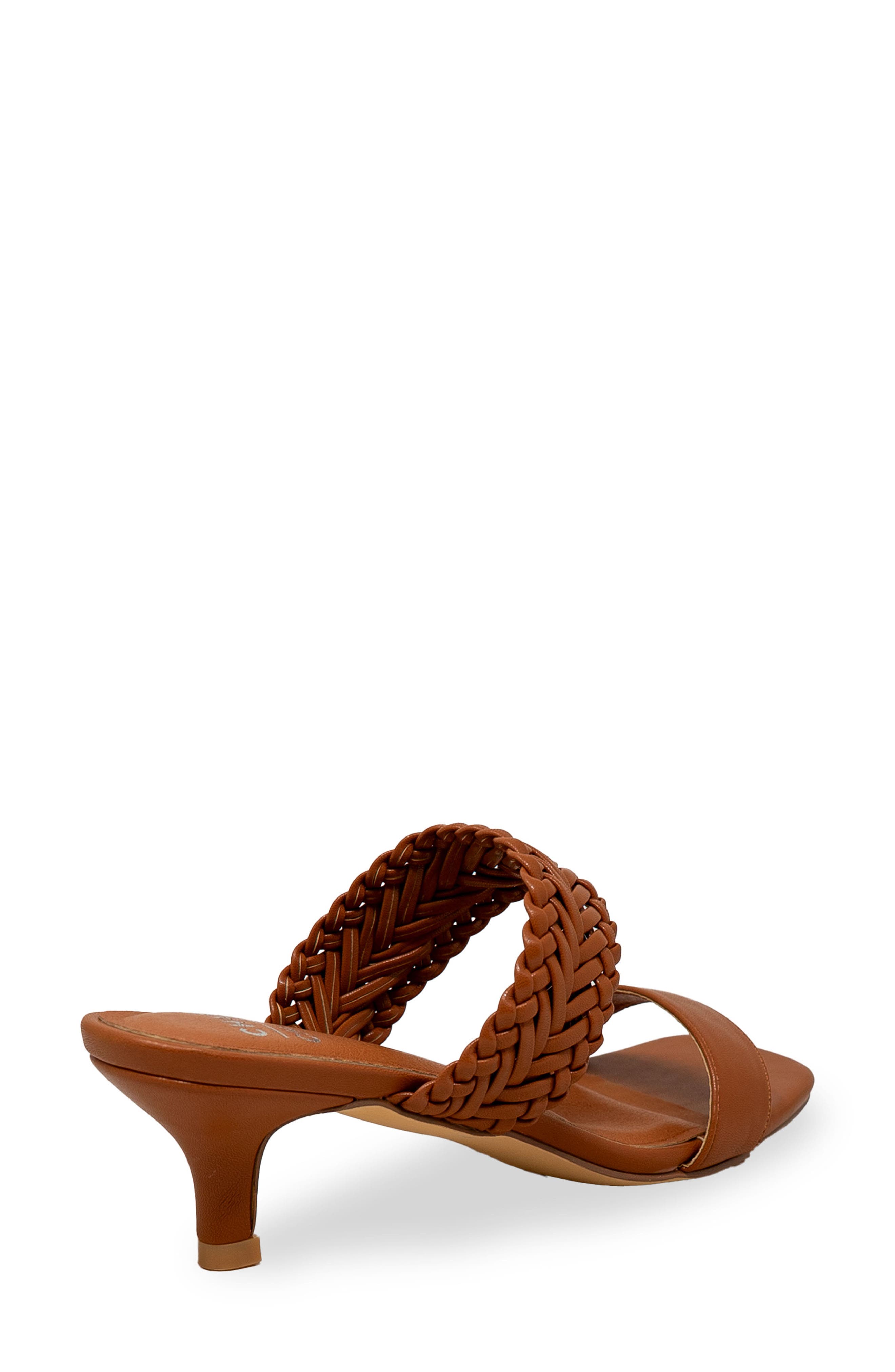 Woven Double Strap Kitten Heel Sandal, Alternate, color, TAN