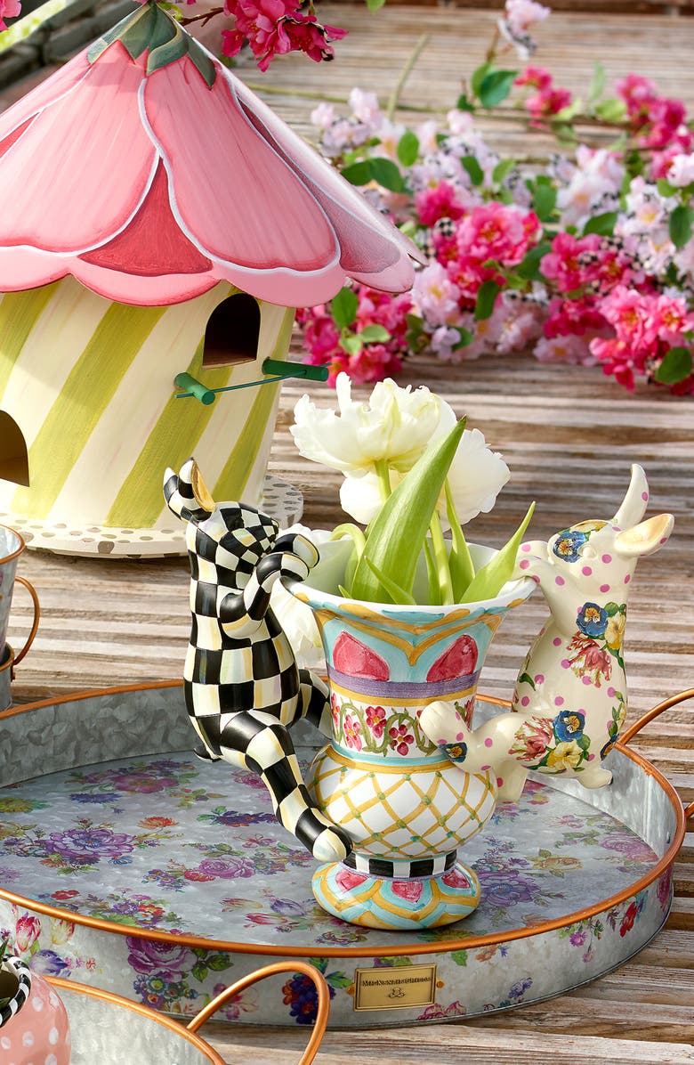 MACKENZIE CHILDS Funny Bunny Pot Climber, Alternate, color, Black