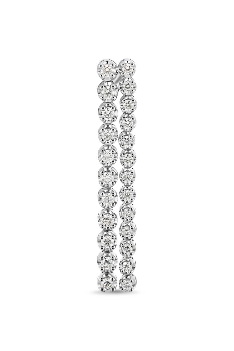 18K Gold Audrey Diamond Double Drop Earrings (Online Trunk Show), Alternate, color, 18K WHITE GOLD