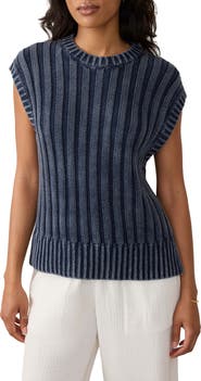 Faherty Sunwashed Organic Cotton Sweater Vest