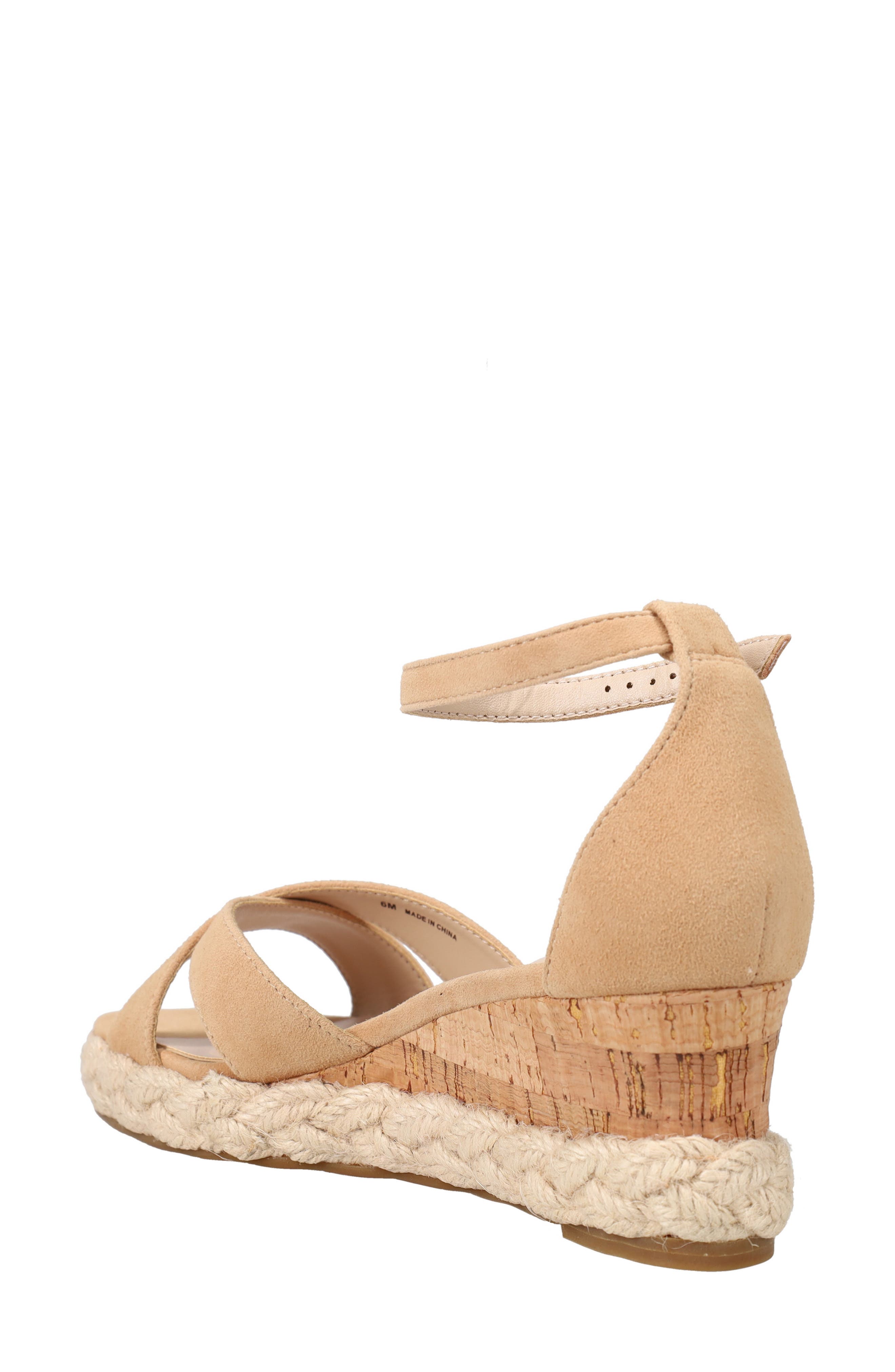 Pelle Moda Pippen Ankle Strap Wedge Slide Sandal, Alternate, color, Burnt Sugar