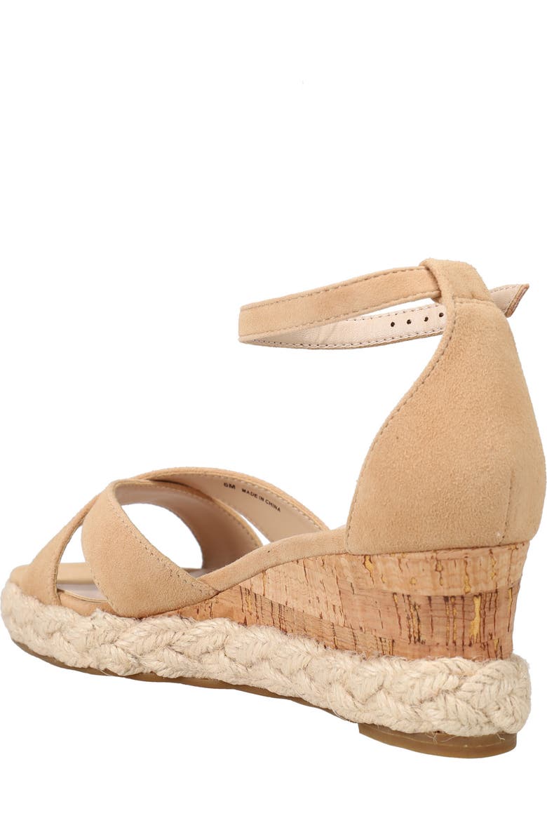 Pelle Moda Pippen Ankle Strap Wedge Slide Sandal, Alternate, color, Burnt Sugar