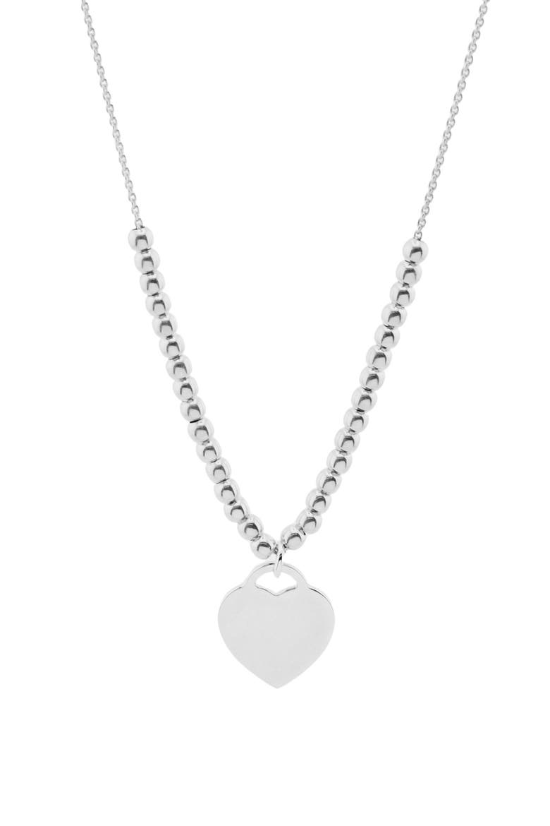 Heart Pendant Necklace, Main, color, SILVER