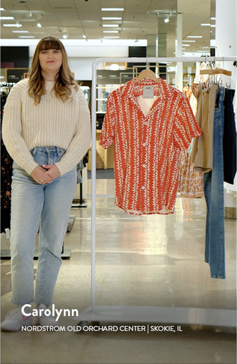 Red Scribble Mesh Camp Shirt, sales video thumbnail