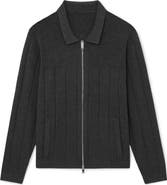 Reiss Cassius Wide Rib Zip Cardigan