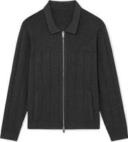 Reiss Cassius Wide Rib Zip Cardigan