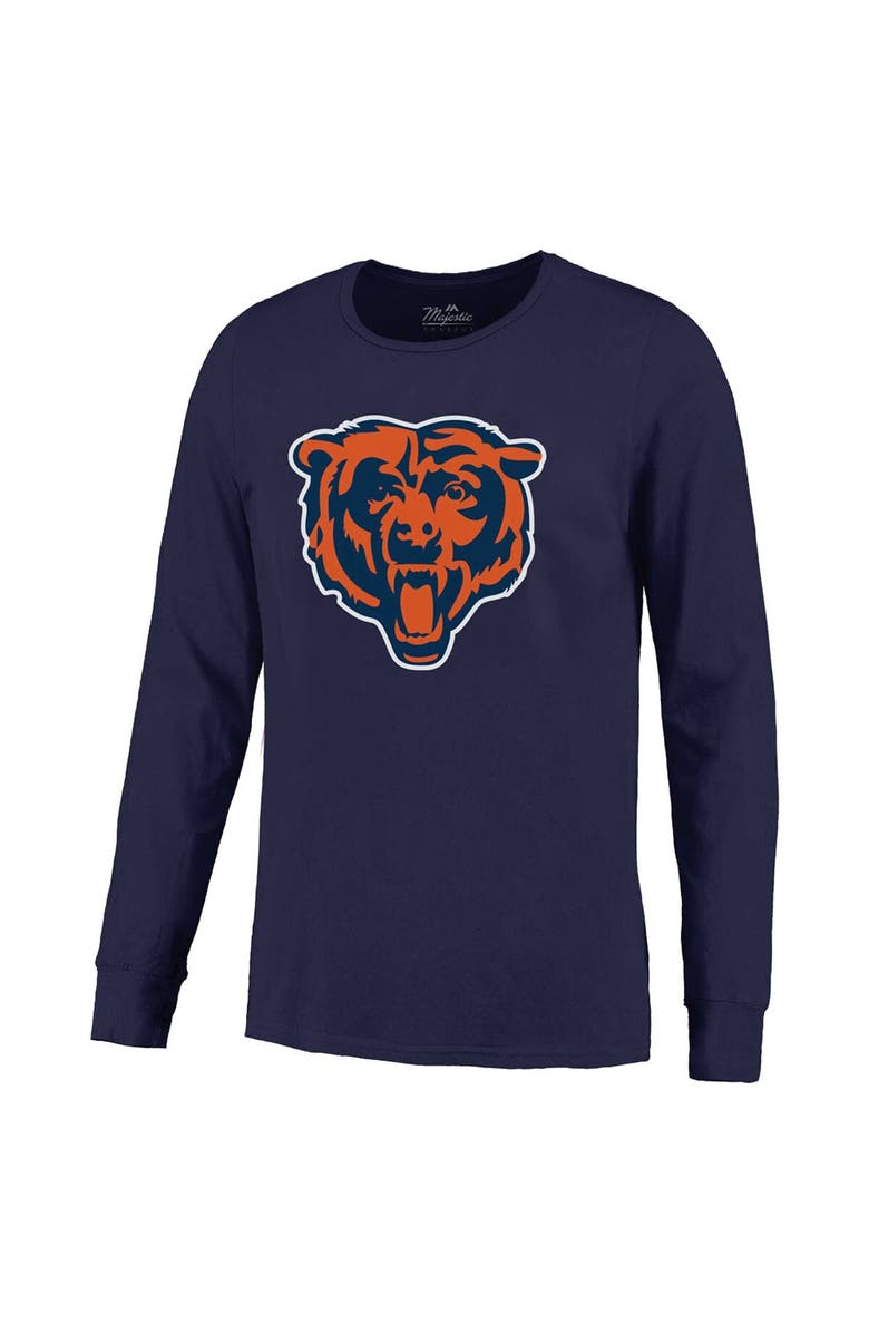 Majestic Threads Men's Majestic Threads Caleb Williams Navy Chicago Bears Name & Number Long Sleeve T-Shirt, Alternate, color, Navy