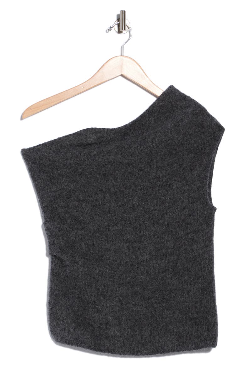 Sue One-Shoulder Top, Main, color, CHARCOAL