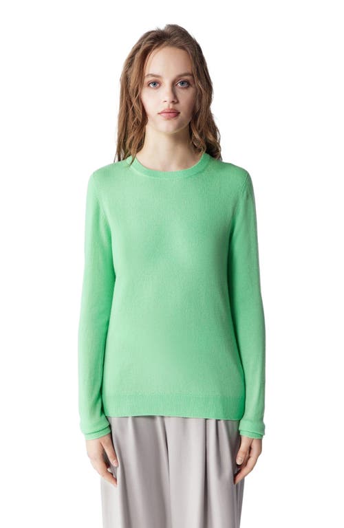 Gobi Mongolian Cashmere Crew Neck Sweater In Green