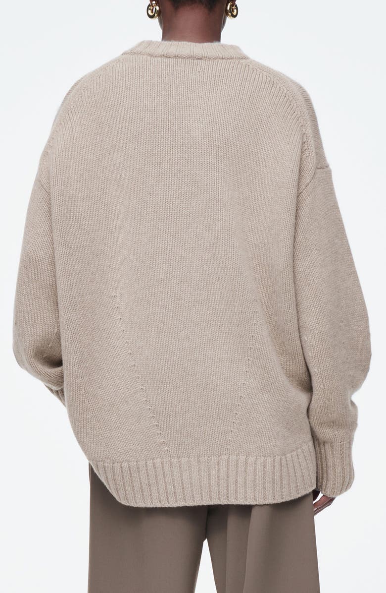 COS Oversize Cashmere Crewneck Sweater, Alternate, color,
