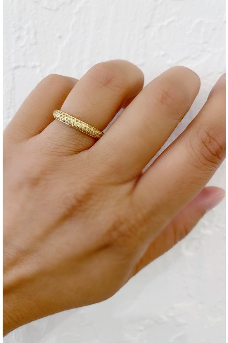 Pav� Yellow Diamond Band Ring, Main, color, YELLOW GOLD