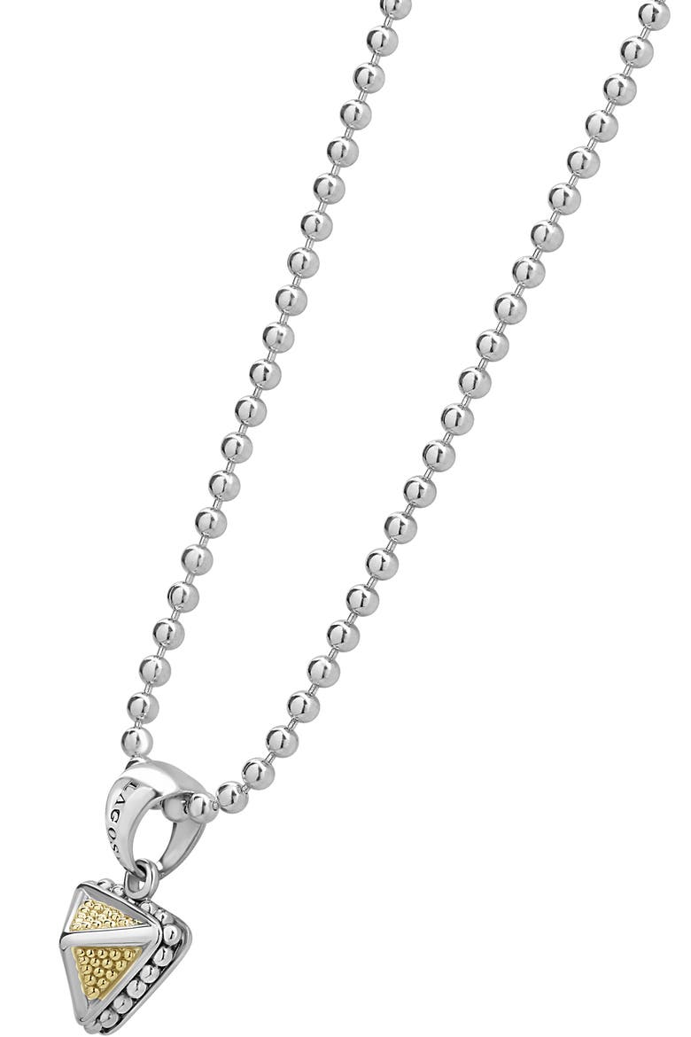 KSL Pyramid Pendant Necklace, Alternate, color, SILVER
