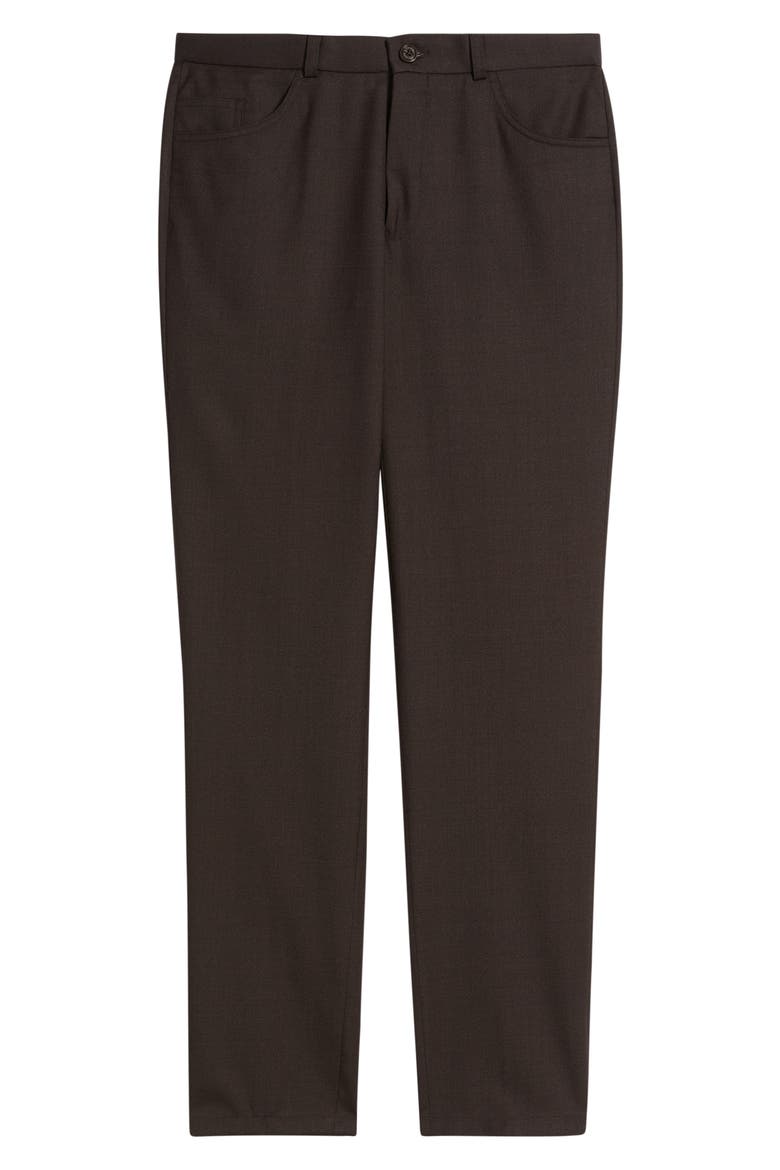 Wool Melange Stretch Pants, Alternate, color, BROWN