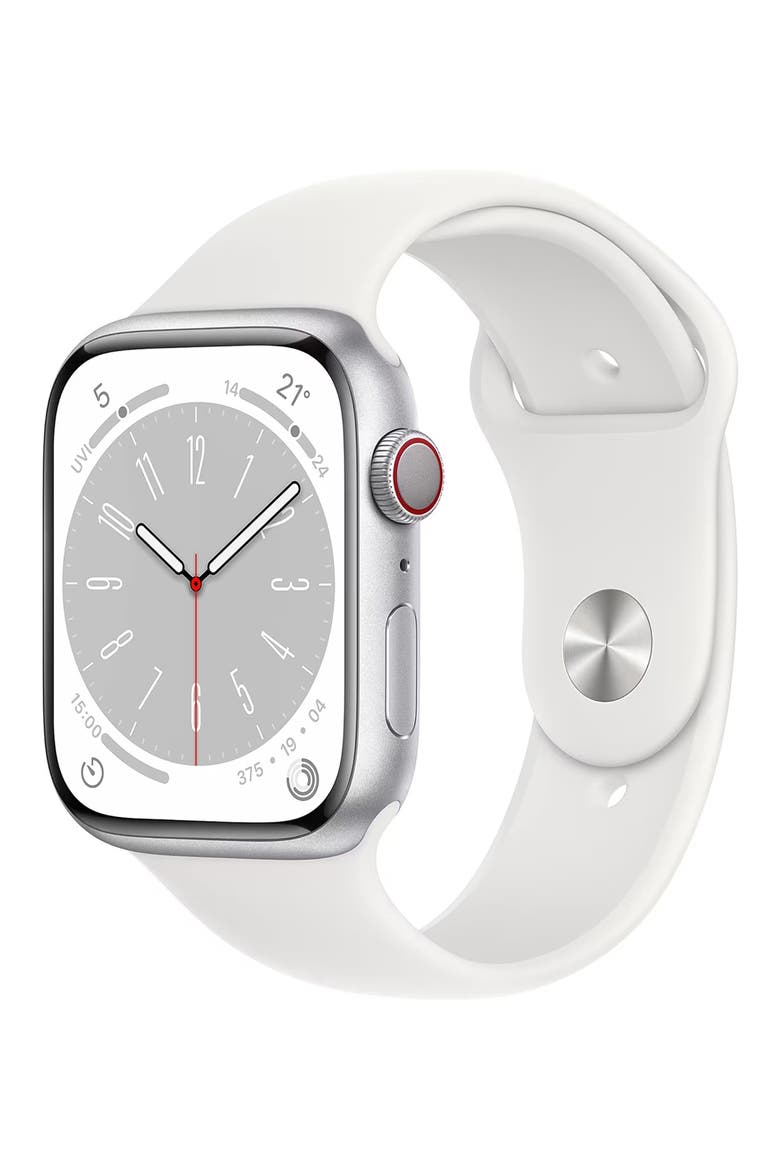 41mm Series 8 GPS + Cellular Apple Watch® - Refurbished, Main, color, SILVER