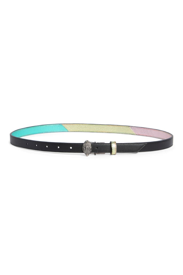 Reversible Leather Belt, Alternate, color, PASTEL RAINBOW