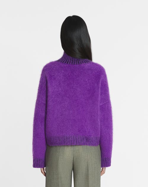Lanvin Brushed-effect Sweater In Anemone