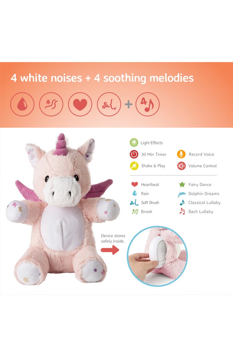 Cloud B Love Light Buddies - Rechargeable Plush Nightlight & Sound Soother for Baby Sleep, Alternate, color, Lily The Unicorn