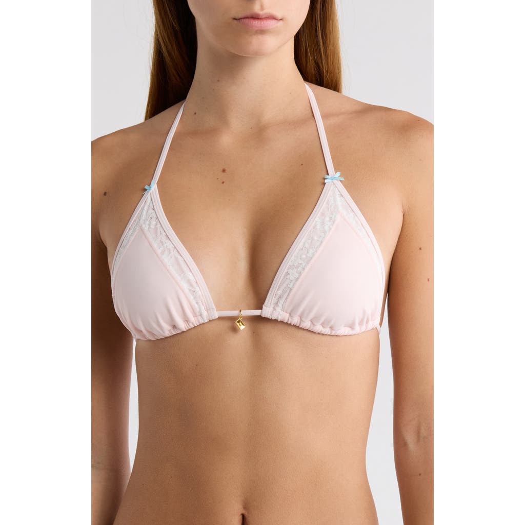 Pacsun Annalise Lace Trim Triangle Bikini Top