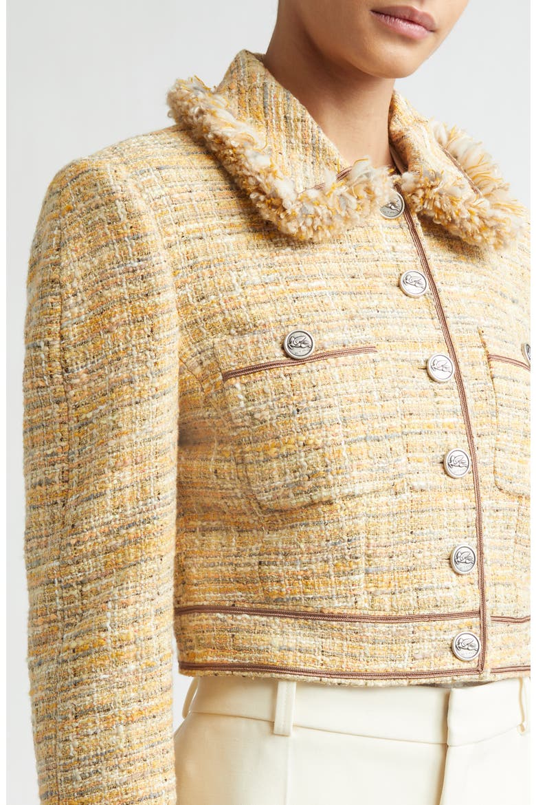 Crop Tweed Jacket, Alternate, color, MULTICOLOR ON BEIGE BASE