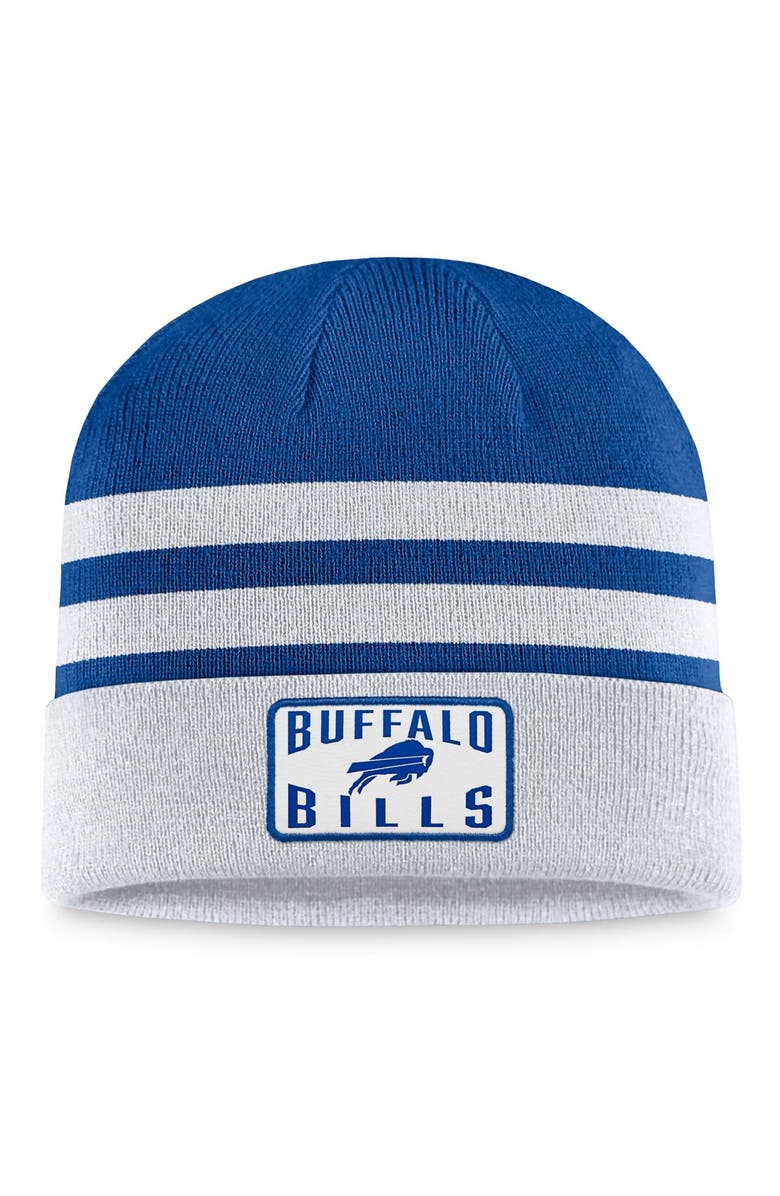 FANATICS Men's Fanatics Branded Heather Gray Buffalo Bills Logo Cuffed Knit Hat, Main, color,