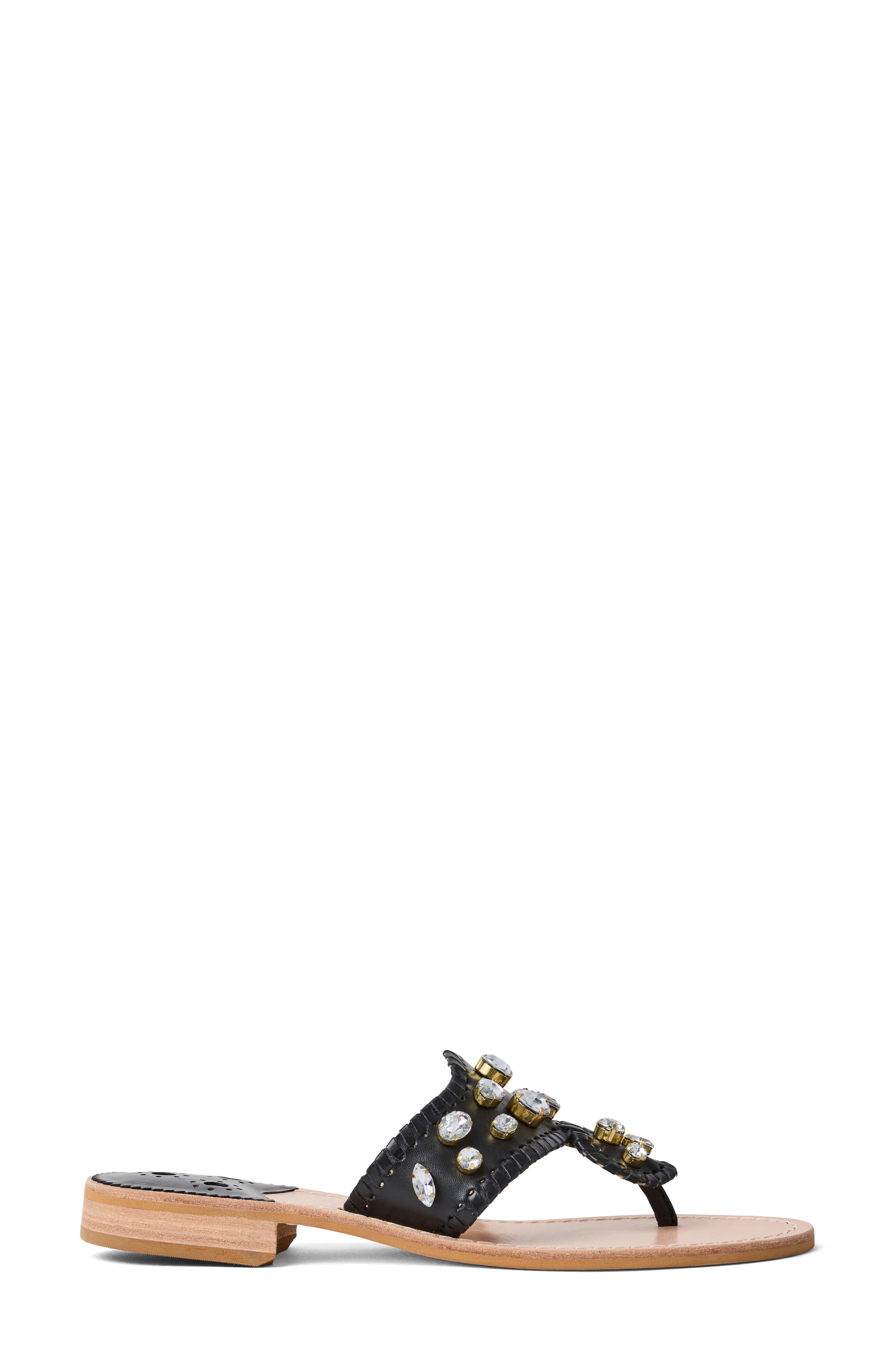 Jack Rogers Jacks Jewel Flip Flop, Alternate, color, Black