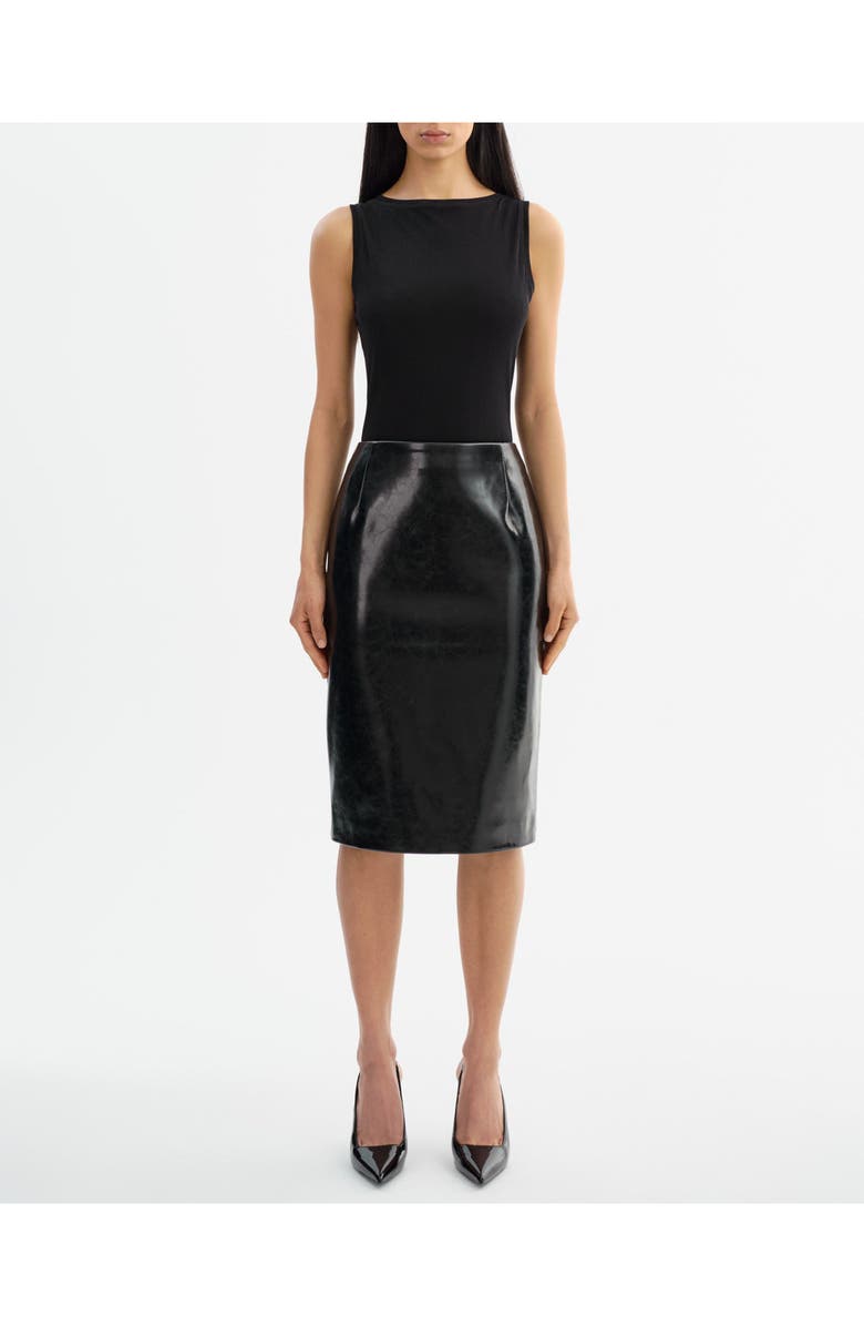LAMARQUE Georgia | Faux Leather Pencil Skirt, Alternate, color, Black