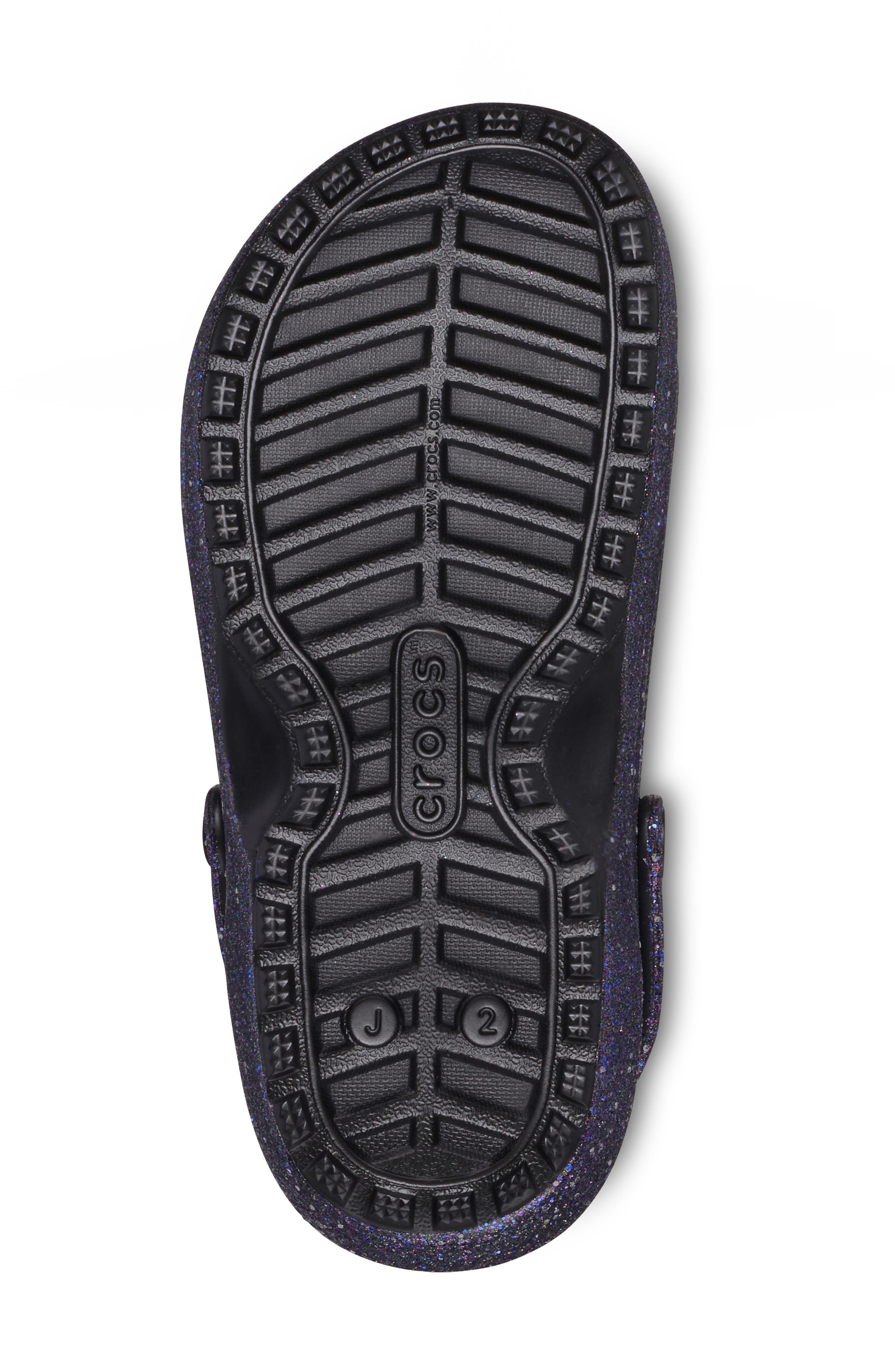 CROCS Kids' Classic Lined Space Glitter Clog, Alternate, color, Black/ Multi