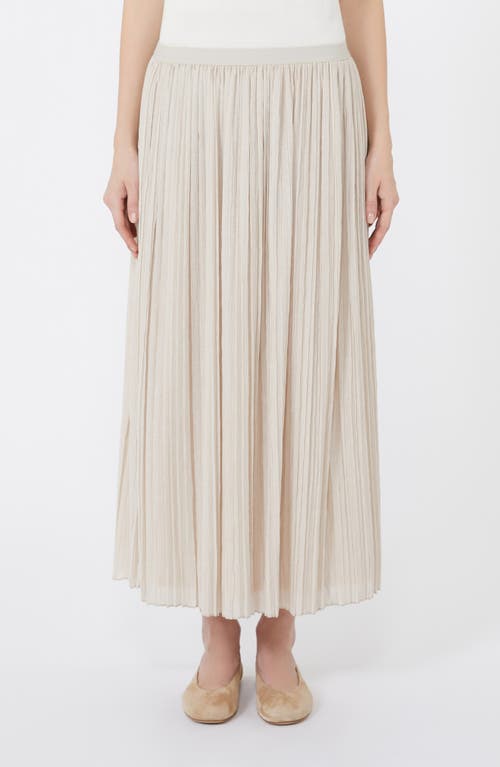 Weekend Max Mara Cral Pleated Jersey Midi Skirt In Neutral