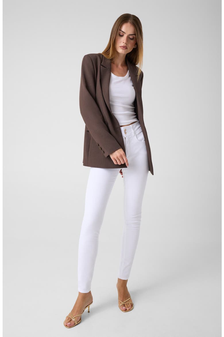 Shape Up High Waist Ankle Skinny Jeans, Alternate, color, PMOO-BEIGE