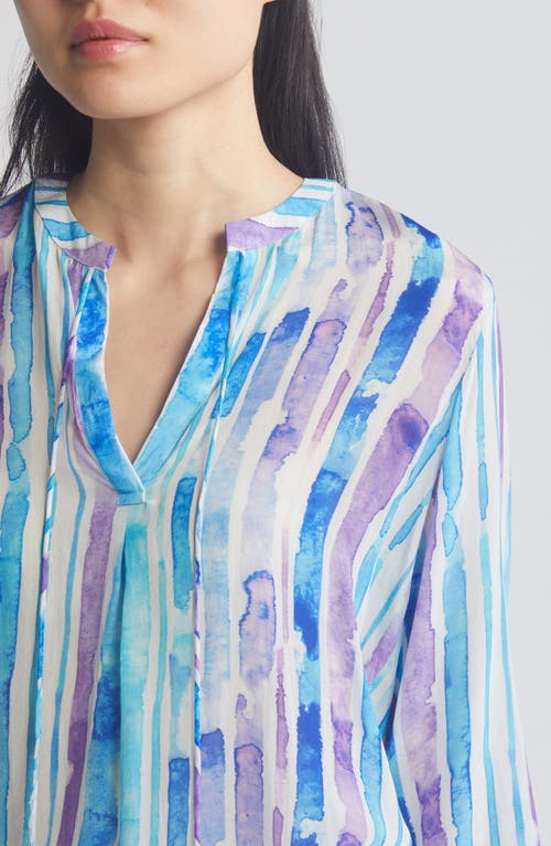 Apny Tie Neck Top In Multi