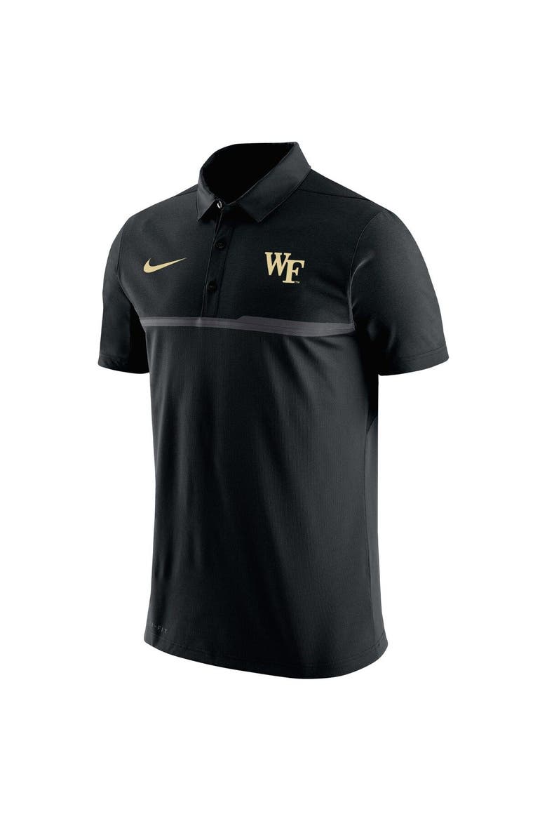 Men's Nike Black Wake Forest Demon Deacons Coaches Performance Polo, Alternate, color, Black