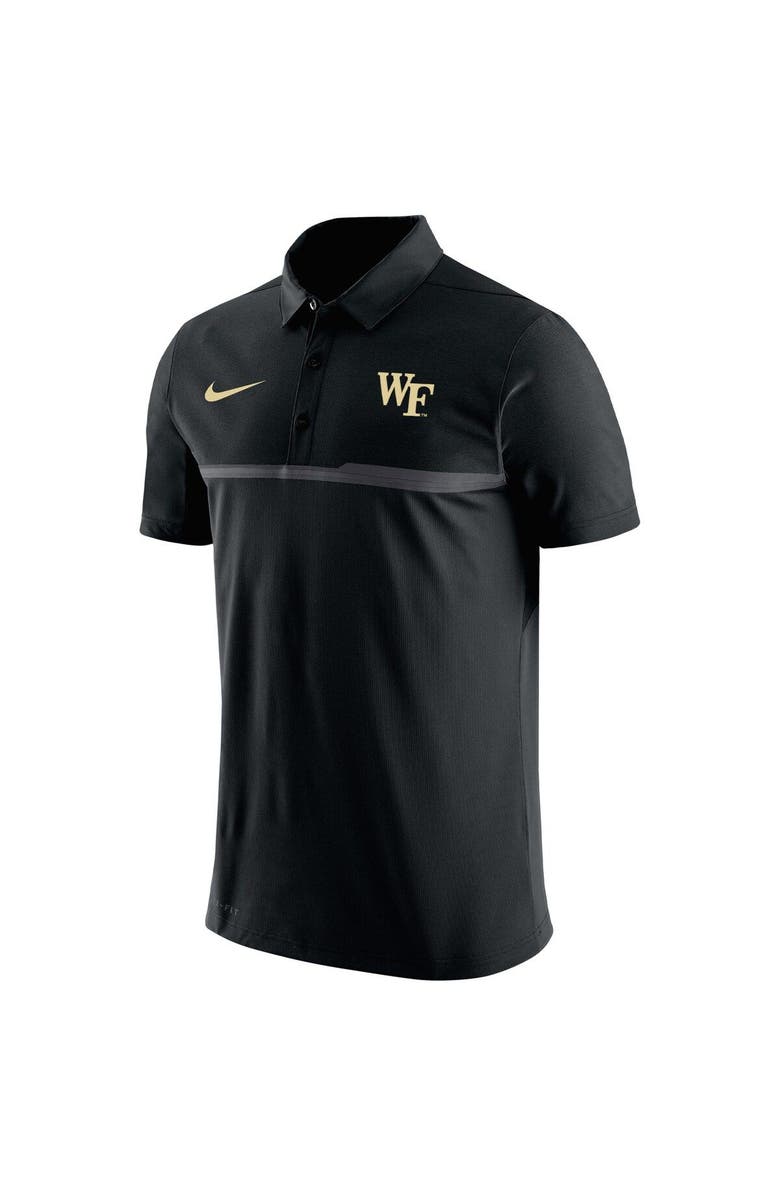 Nike Men's Nike Black Wake Forest Demon Deacons Coaches Performance Polo, Alternate, color, Black
