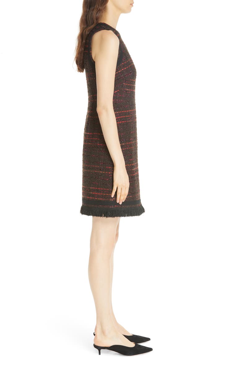 ZDNU KATE SPADE kate spade new york multi tweed fringe dress, Alternate, color, 