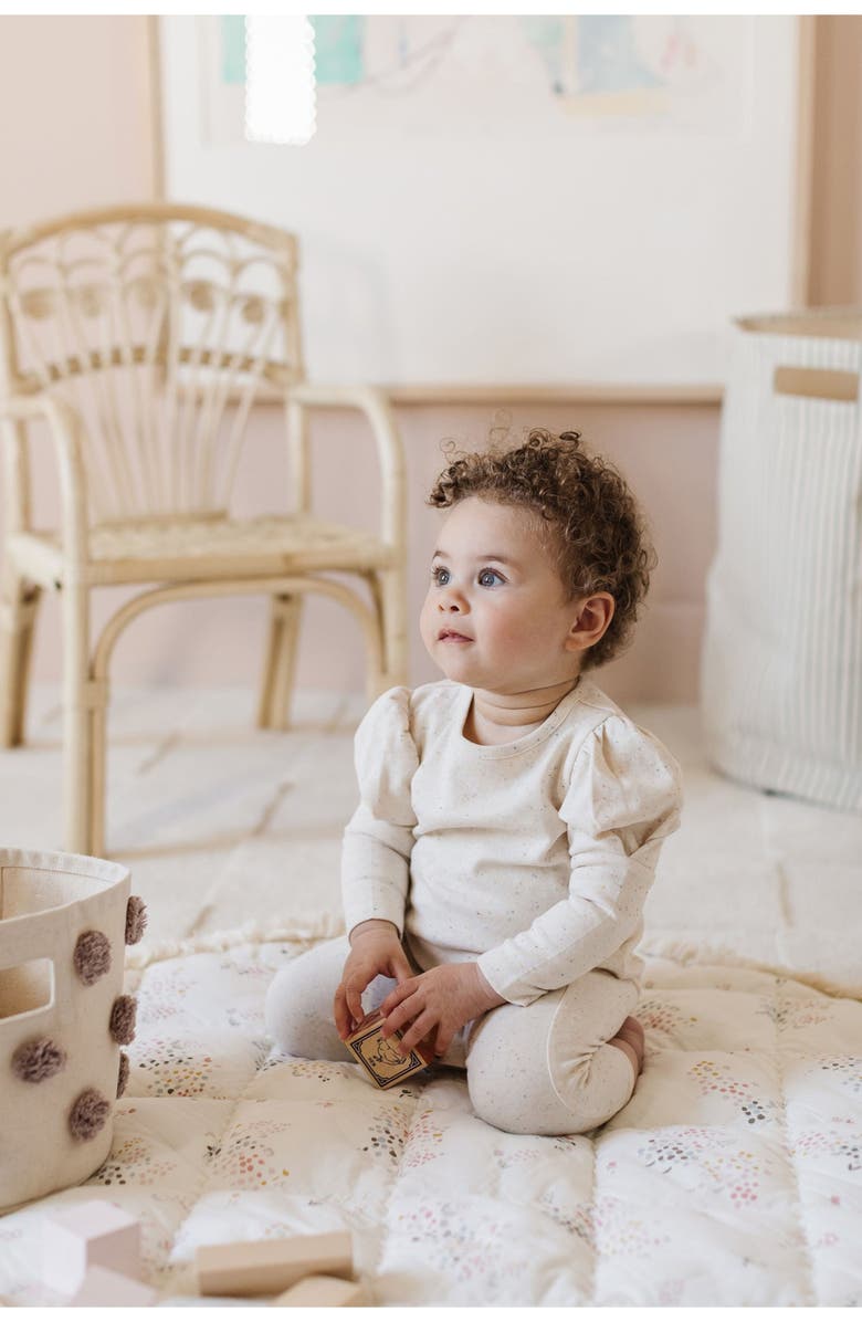 Pehr Confetti Ruffle Organic Cotton Romper, Alternate, color,