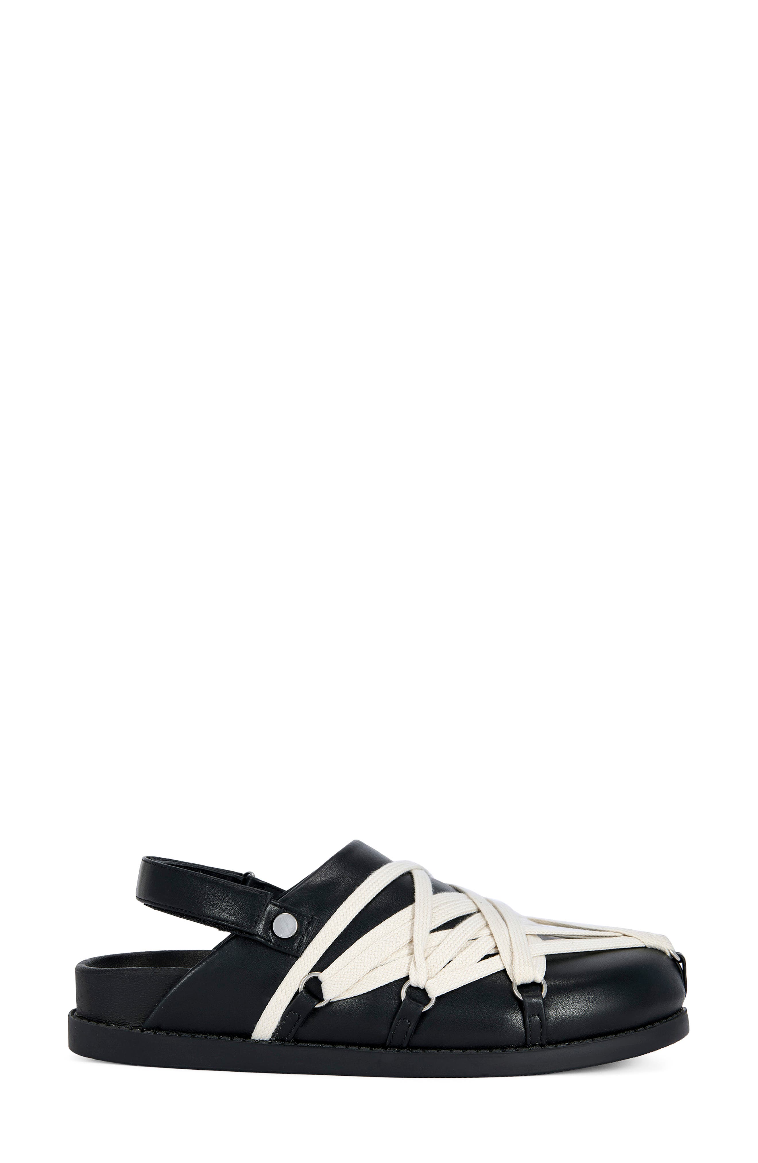 Kimber Strappy Lace-Up Clog, Alternate, color, BLACK