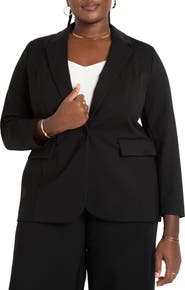 ELOQUII The Ultimate Stretch Long One Button Blazer