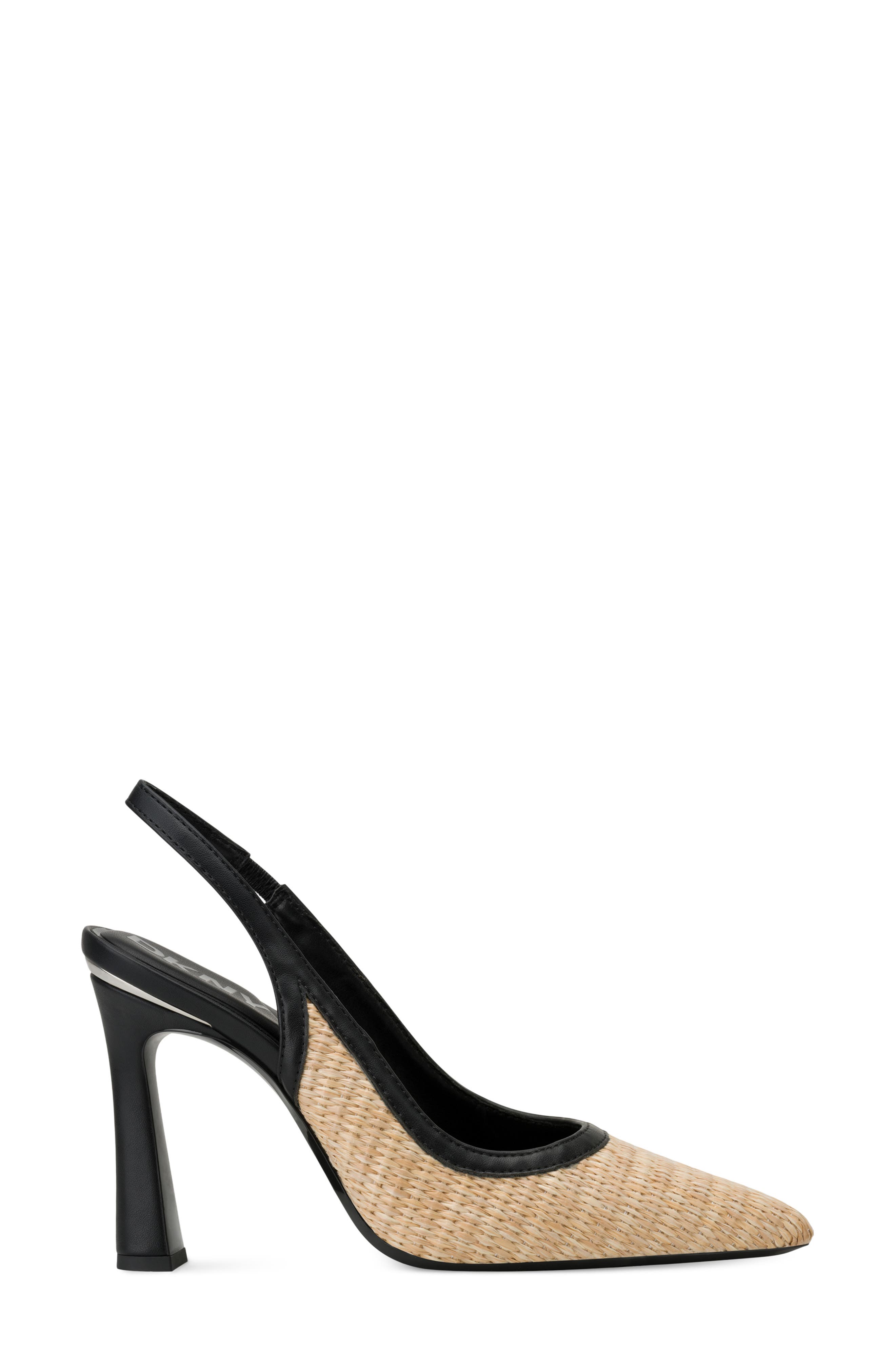 DKNY Cinette Slingback Pointed Toe Pump, Alternate, color, Natural/ Black