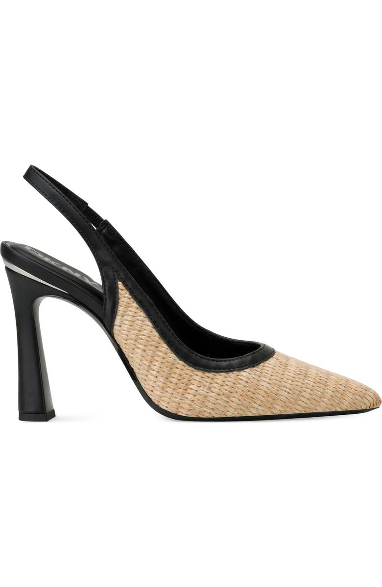 DKNY Cinette Slingback Pointed Toe Pump, Alternate, color, Natural/ Black