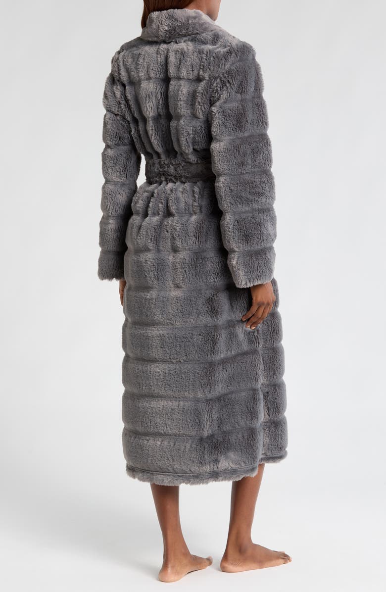 Nordstrom Rib Faux Fur Robe, Alternate, color,