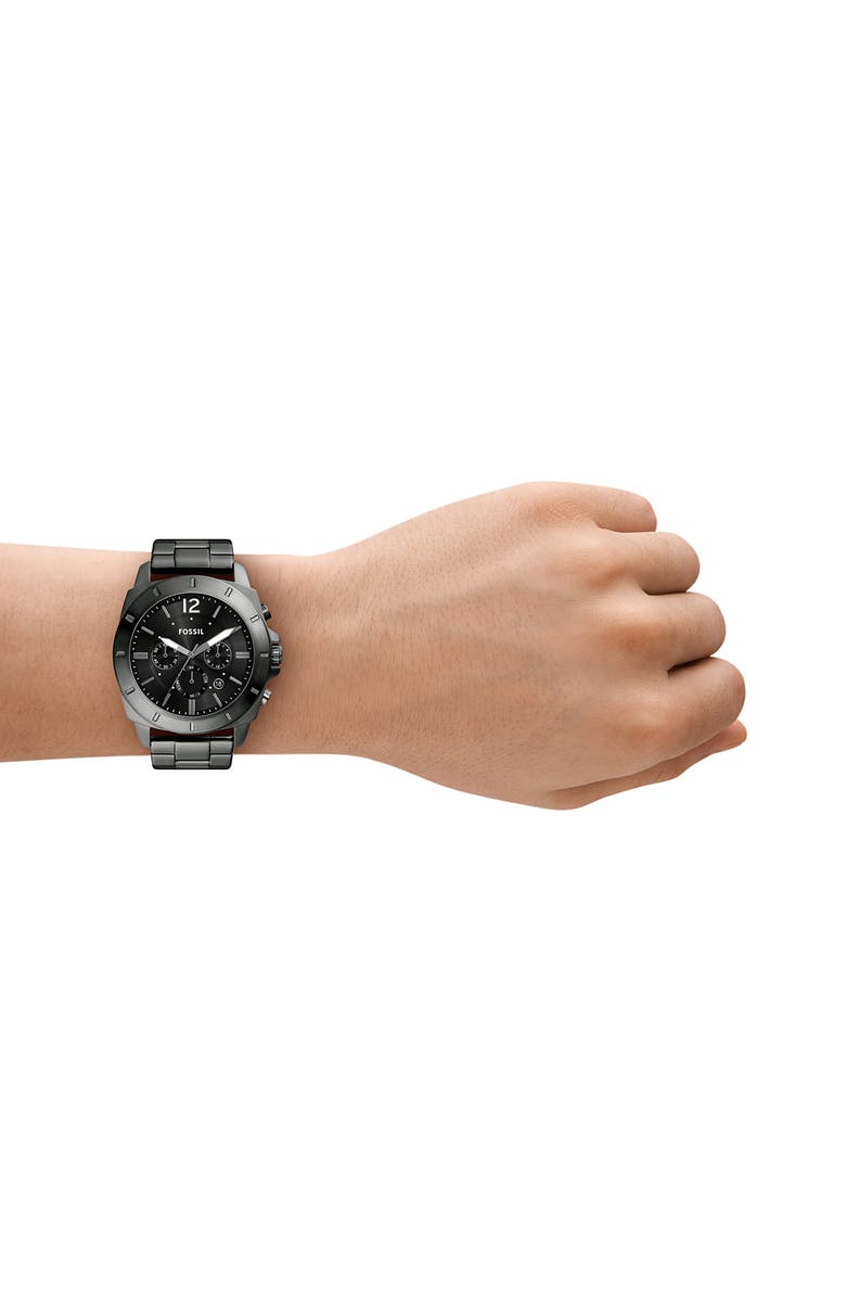 Fossil Privateer Chronograph Smoke Stainless Steel Watch, Alternate, color,